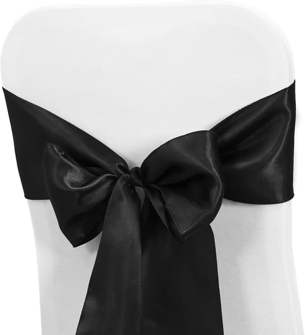 10 stk. Satin Stolebånd til Bryllupsreception - Universal Stol