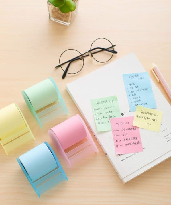 4 Ruller med Fullt Limende Sticky Notes, Bredde x Lengde 2\" x ,ZQKLA