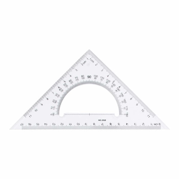 Triangel Linjal Set, 20cm / 7.8-tums Plast Rätvinklig Linjal, ZQKLA