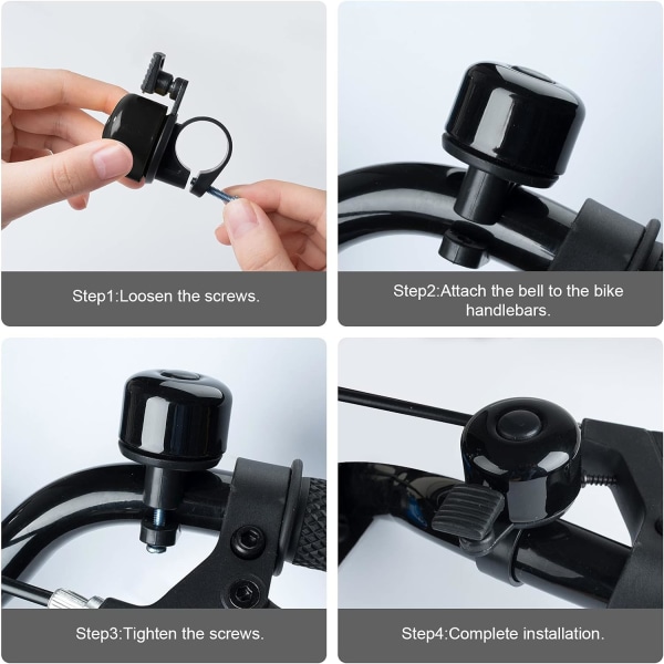 Cykelklocka 2-pack med Hög Melodiös Ljud Klassisk Mini Cykel B