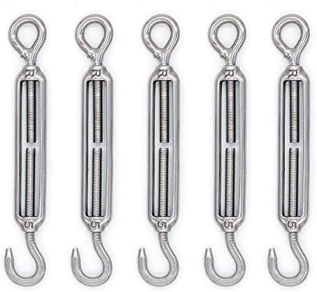 M5 304 Rostfri Stål Krok och Ögla Vantskruv - 5-pack