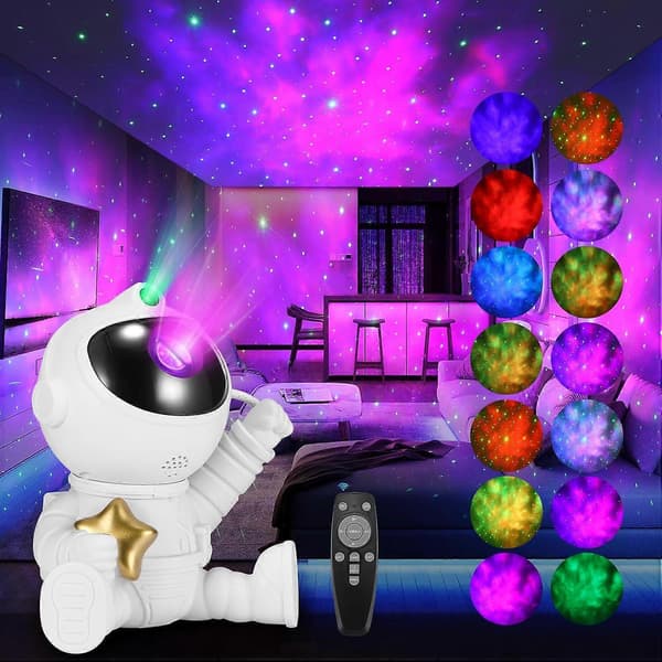Astronaut Star Projector, Astronaut Galaxy Projector med Fjärrkontroll, 360