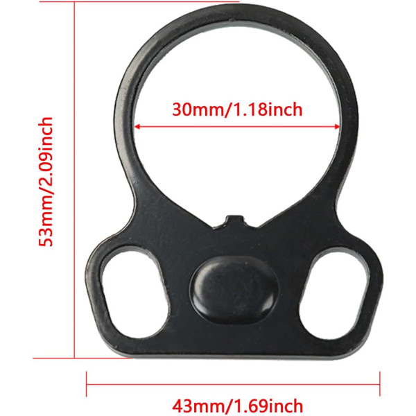 Rifle Sling Jaktspenne, Sling Adapter, Dobbel Spenne End P, ZQKLA