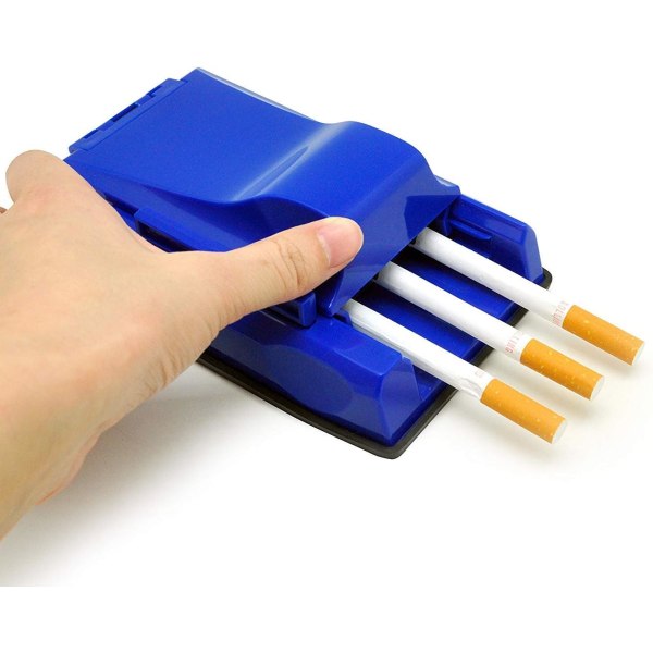 Cigarettmaskin Cigarettskuren tobak är fylld med tre rör