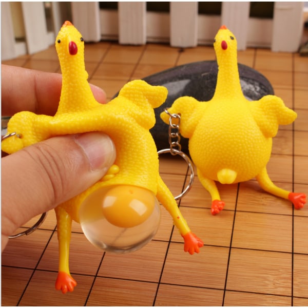 6 st 9 cm roliga squishy leksaker kyckling och ägg stressavlastning,ZQKLA