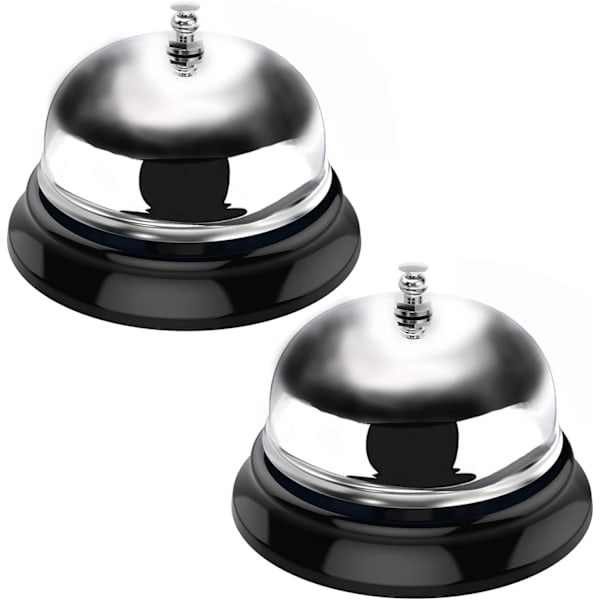 2-pack - Klocka för service - Silver, Servicelocka Matbordsklocka för Restaurang