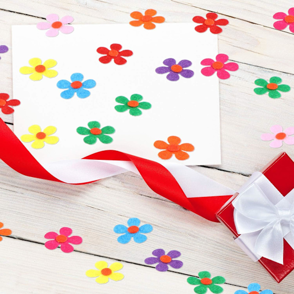 100-pack Filtblommor för pyssel, blandade färger, ZQKLA