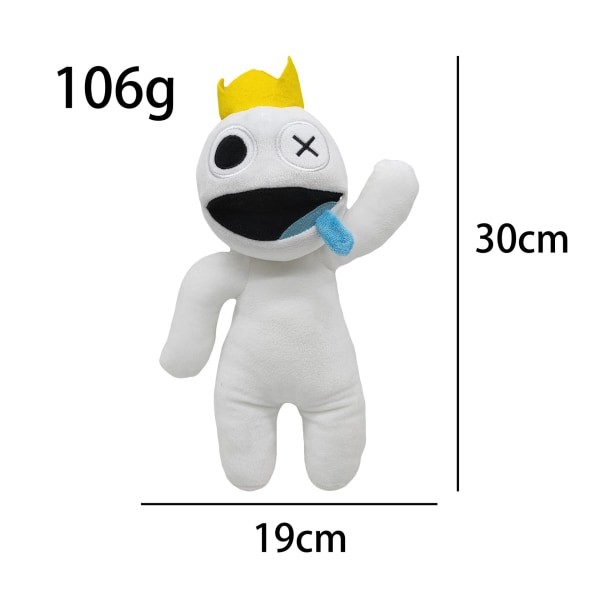 Rainbow Friends 2 -nukkepehmolelu, lasten lohtueläin White