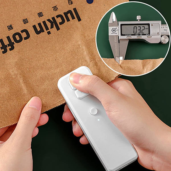 1 Stykke (Hvit) Hjemme Mini Snack Plastpose Forsealing A,ZQKLA