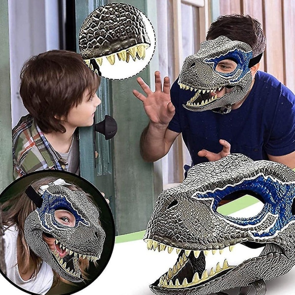 3D Dinosaur mask -roolipeli päähine Jurassic World Raptor Gift