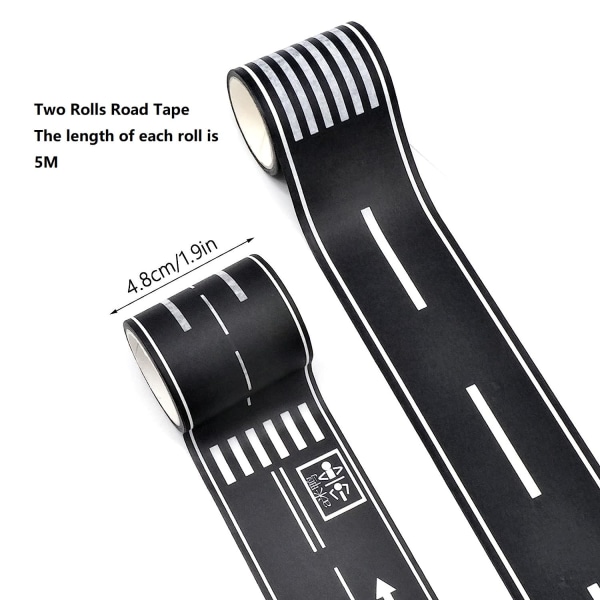 2 Roll Road självhäftande tejp Road Tape Sticker Dekor Avtagbar, ZQKLA