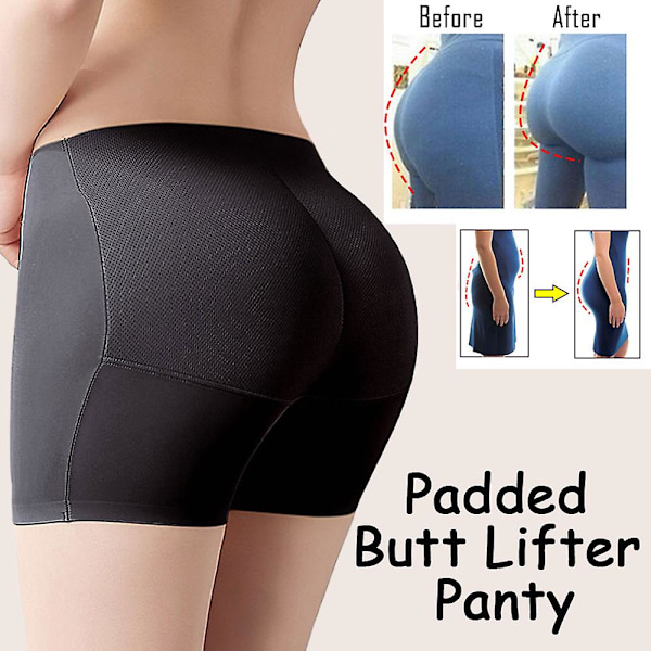 Butt Lift-trosor, Höftlyftande Padded Lingerie, Sömlös Magkontrollformare, Push Up Underkläder, Falsk Bakdelsförstärkare, Trosor, M