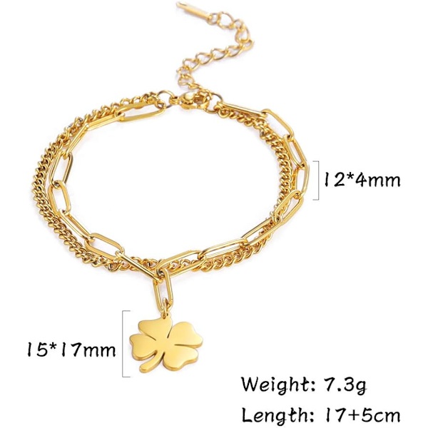 Firekløverarmbånd for kvinner og jenter St. Patricks D,ZQKLA