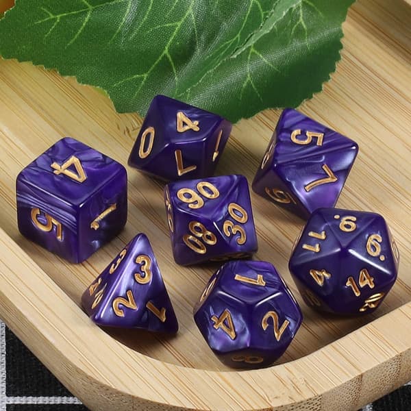 DND Polyedrisk Terning Sett med Terningpose for Dungeons and Drago, ZQKLA