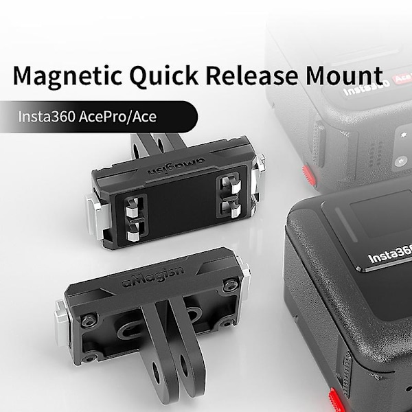 AMAGISN Magnetisk Snabbfäste Adapter för Insta360 Ace Pro/Ace Action Plast Kameramontering