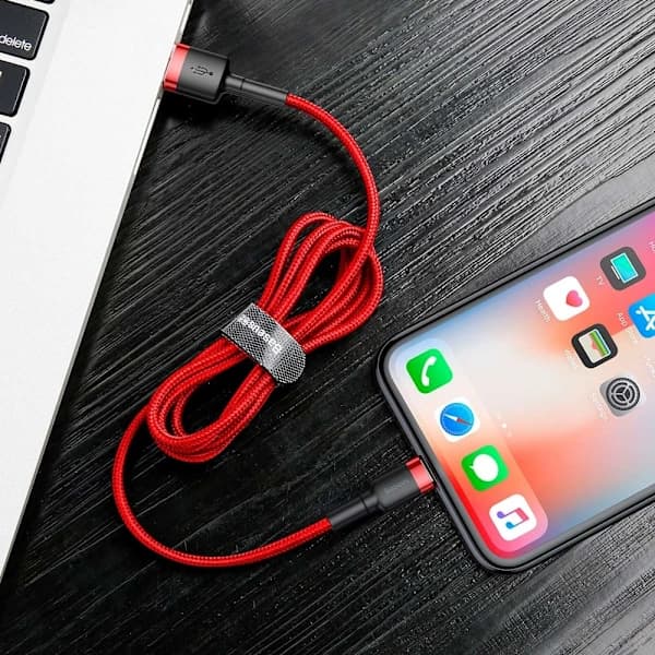 Baseus Lightning-kabel Ekstra Lang 3 Meter Rød, su