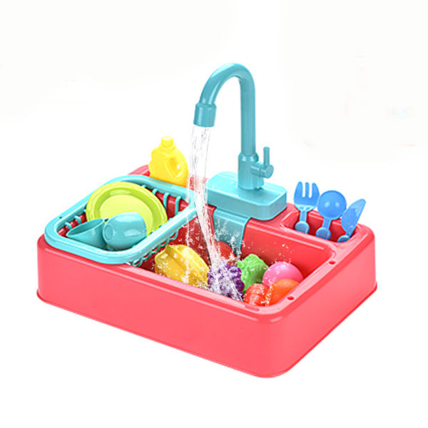 19 stk Legetøj til køkkenvask med rindende vand undervisningsgaver, ZQKLA