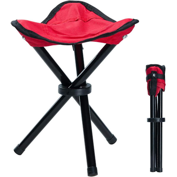 3-bens hopfällbart bärbart pallstativ i canvas för vandring, camping,