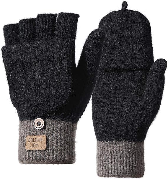 Damehandsker Vinter Touchscreen Handsker Strikkede Fingerhandsker, ZQKLA