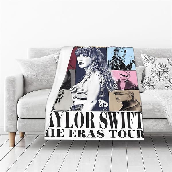 Singer Taylor Swift Flanellteppe Varmt Mykt Sofateppe Sengeskinn Sengeteppe, 70*100cm