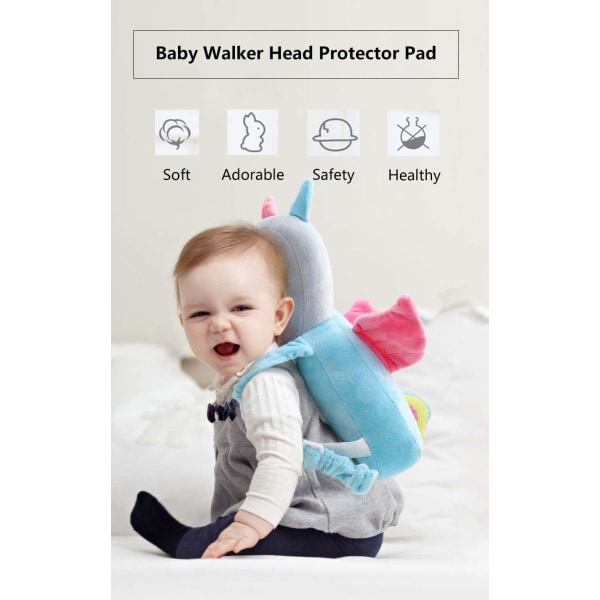 Toddler Baby Head Protector Pad Säkerhetskudde med knäskydd & Ant