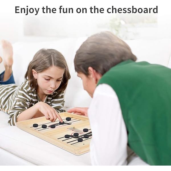 Bærbart Hockeybordspil i Træ, Brætspil Familiespil, ZQKLA