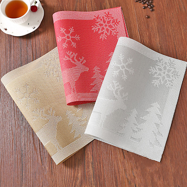 Jacquard Serviettring Sølv Hjorte