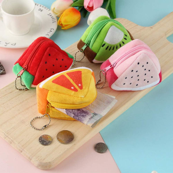 Kreativ myk myntveske, barns 3D fruktformet lomme, ZQKLA