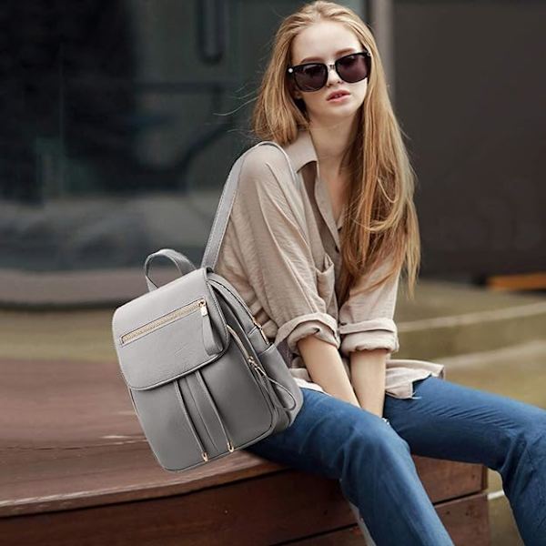 Fashion Damryggsäck Mini Ryggsäck Läder Dam Ryggsäck, ZQKLA