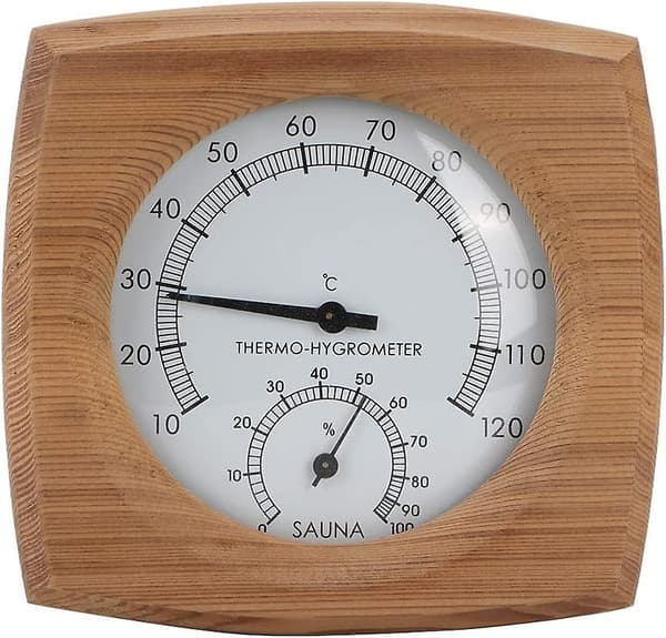 Termometer / hygrometer, Indendørs Træ 2-i-1 Til Sauna Sauna Ther
