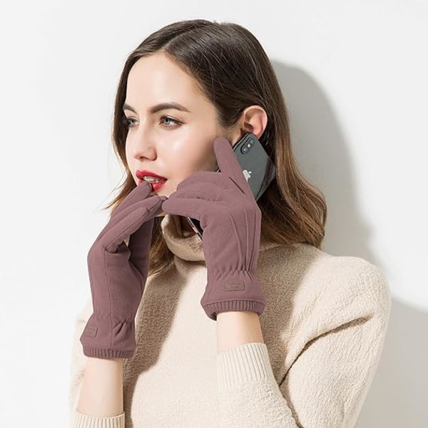 Womens Winter Warm Touchscreen Handskar Thermal mjukt foder El,ZQKLA
