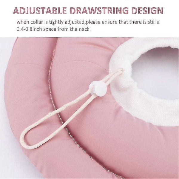 Pehmeä vedenpitävä koiran kauluri kissalle, ergonominen ja säädettävä Pink