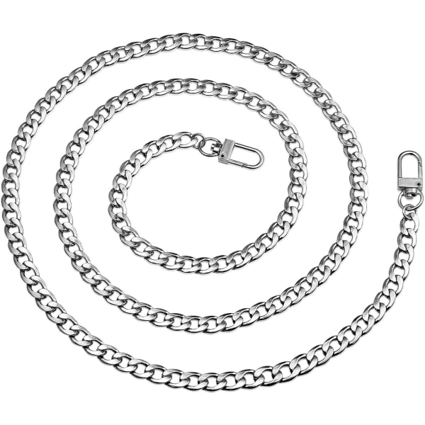 1 Sølvkæde Taske Håndtaske Clutch Piger Skuldertaske 120cm