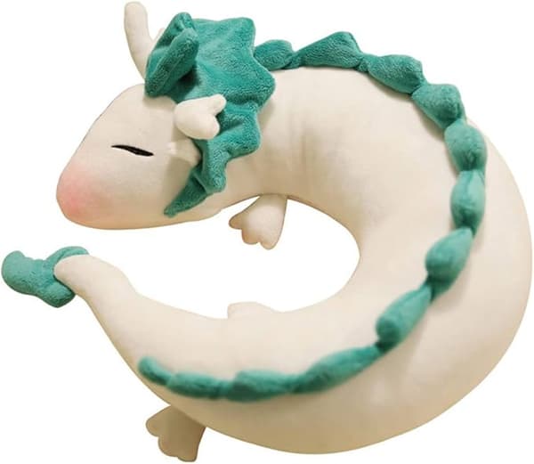 Anime Söt Vit Drake Nackkudde U-formad Resekudde - Plus