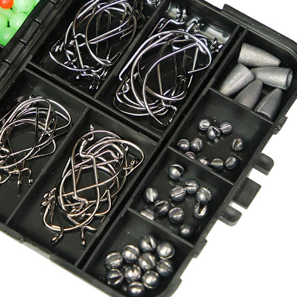 205 Dele Fiskeudstyrssæt, Inkl. Jig Hooks, Bullet, ZQKLA