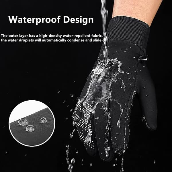 Vinter termiske handsker Touchscreen handsker Anti-slip håndflade Vind, Størrelse XL