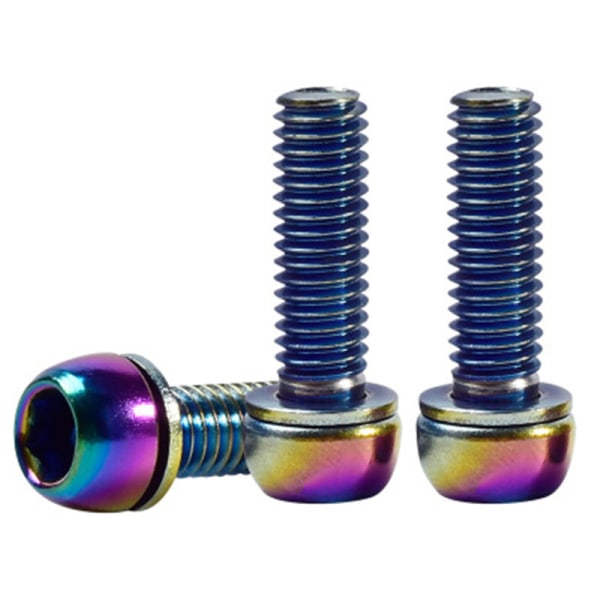 6 x M5 x 17mm ruuvia maasto- ja maantiepyöriin - Titan, ZQKLA