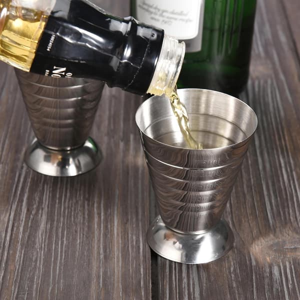 Pakke med 2 Cocktail Jigger i Rustfritt Stål, Måler 75 ml