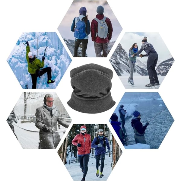Termisk Fleece Halsvärmare, Vinter Mjukt Tjockt Fleece Foder, ZQKLA