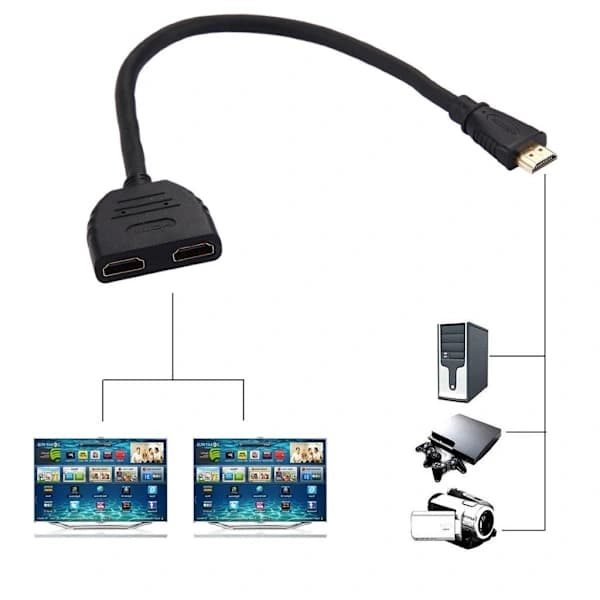 HDMI-jakaja 30 cm kaapelilla,su