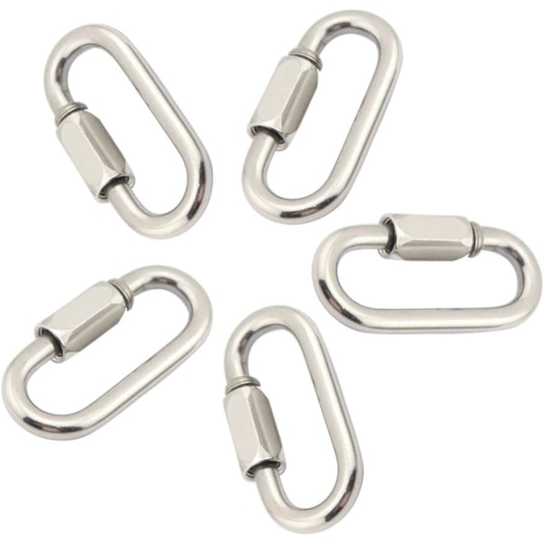 M6 rustfrit stål Quick Link D Shape Snap Hook Chain Links ,ZQKLA