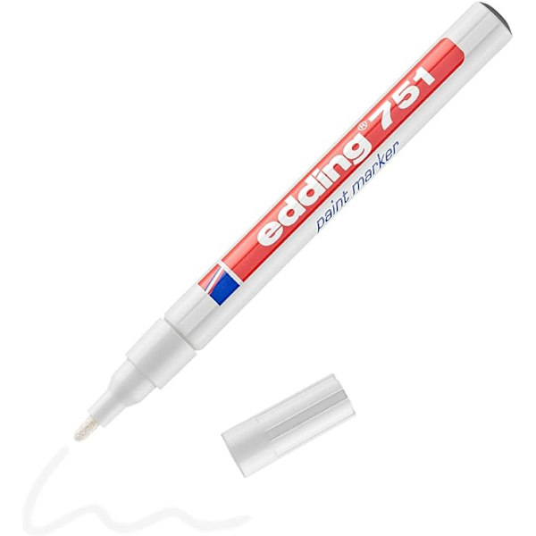 751 malingpen - hvid - 1 pen - 1-2 mm rund spids - maling ,ZQKLA