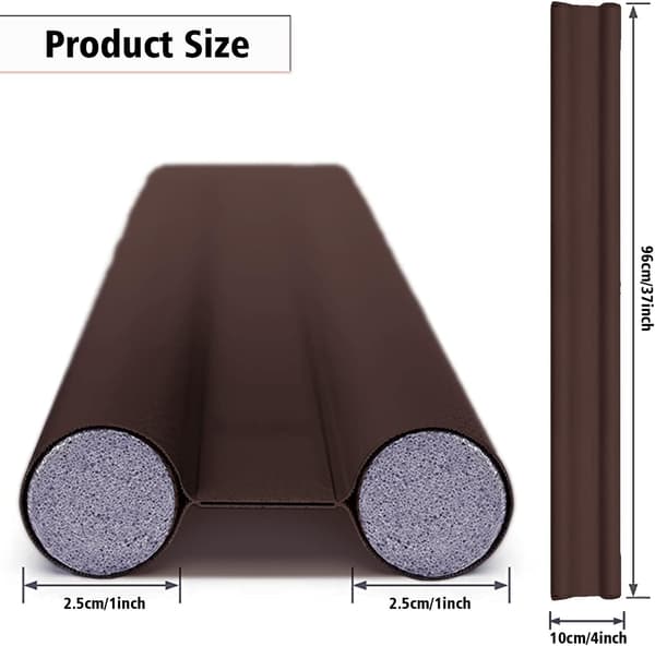Dørtrækstop, Dørbundspakning, (95cm, Kaffe Farve), ZQKLA