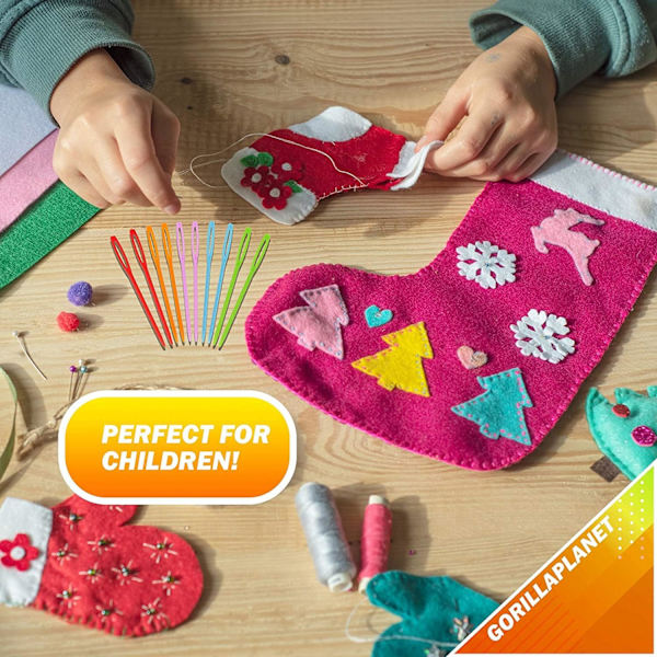 Plast Synålar, 100 Stycken 7cm Sticknålar för Barn