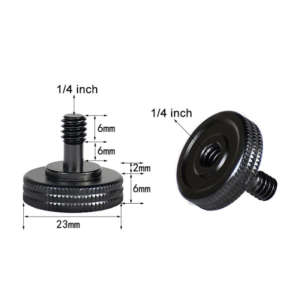 4 Stk. 1/4\" Han til 1/4\" Hun Kamera Quick Release Skrue, ZQKLA