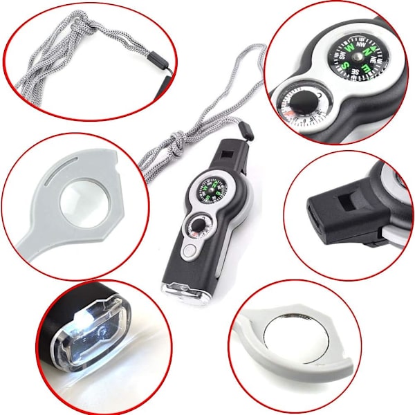 Mini Multifunktionell Utomhus Sport Nödöverlevnadsverktyg, W,ZQKLA