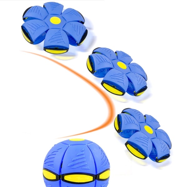 (Blå) Magisk Flygande TeFat Boll Deformation UFO Boll med LED, ZQKLA
