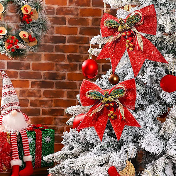 Julebånd 2 stk Julebåndsløkke Ornament Dekorativ C