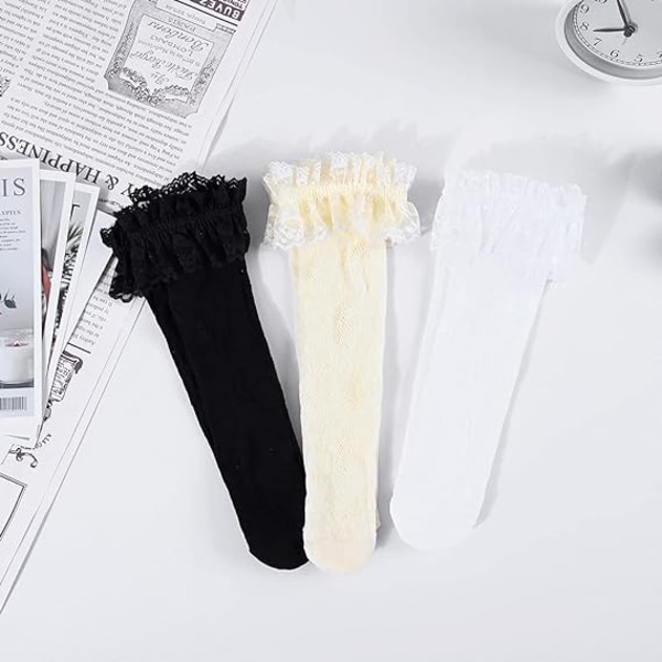 2 Par 80-tals Neon Dam Extra Långa Kraftiga Scrunchie Strumpor Si,ZQKLA
