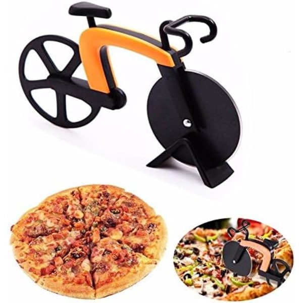 Non-stick rustfrit stål Pizza Cutter Pizza Cutter Bike Piz,ZQKLA